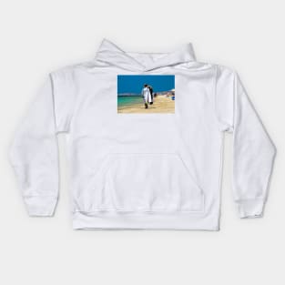 Seller on the beach Kids Hoodie